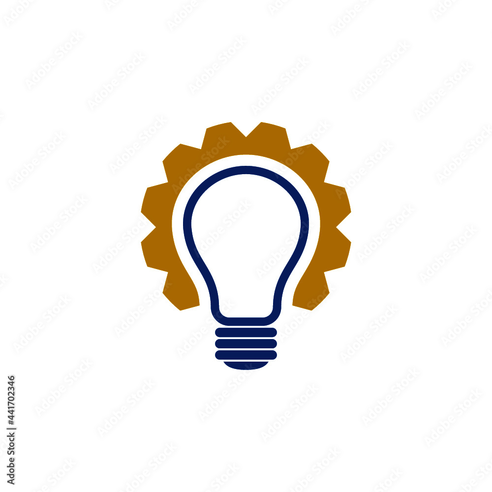 Light bulb gear idea icon isolated on white background Light bulb gear idea icon isolated on white background