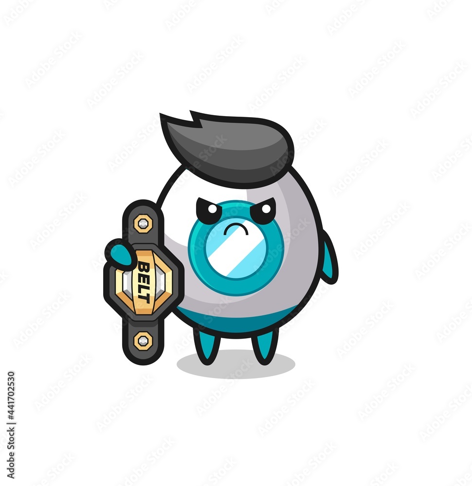 rocket mascot character as a MMA fighter with the champion belt rocket mascot character as a MMA fighter with the champion belt