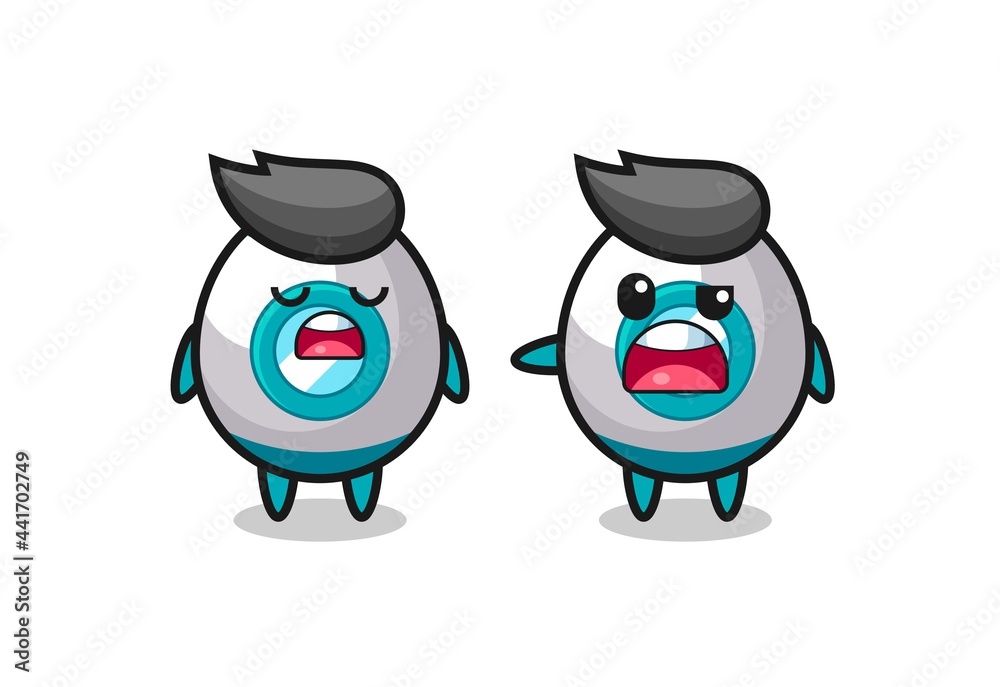 Obraz premium illustration of the argue between two cute rocket characters