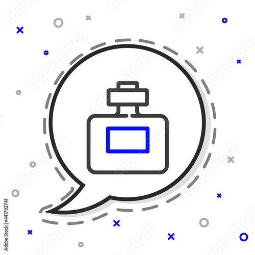 Line Perfume icon isolated on white background. Colorful outline concept. Vector