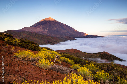Wchód słońca, Teneryfa, Pico del Teide photo