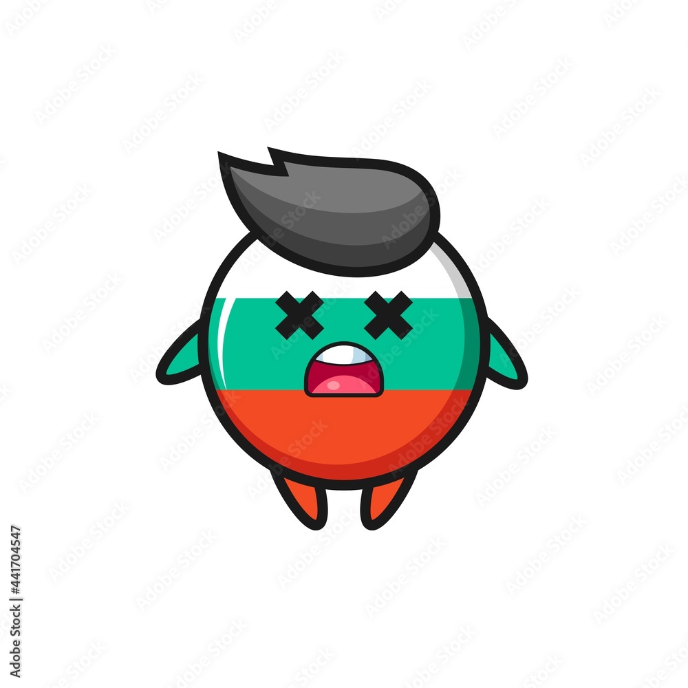 the dead bulgaria flag badge mascot character the dead bulgaria flag badge mascot character