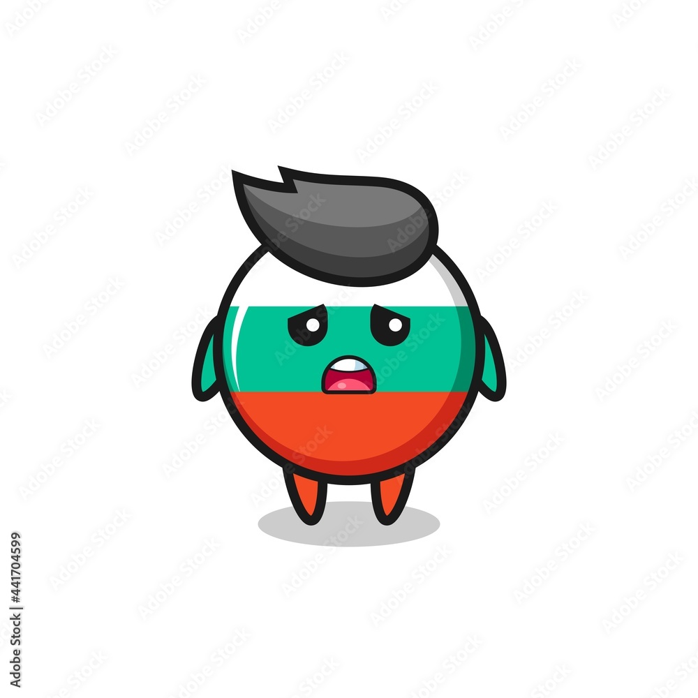 disappointed expression of the bulgaria flag badge cartoon disappointed expression of the bulgaria flag badge cartoon