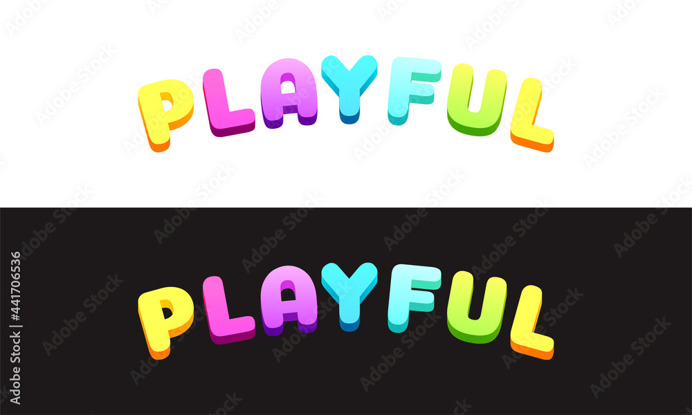 Modern Colorful Playful Logotype vector, Playful Background Illustration