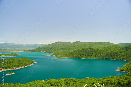 View of the Slanskoe Lake. Montenegro nature