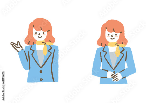 受付にいる女性