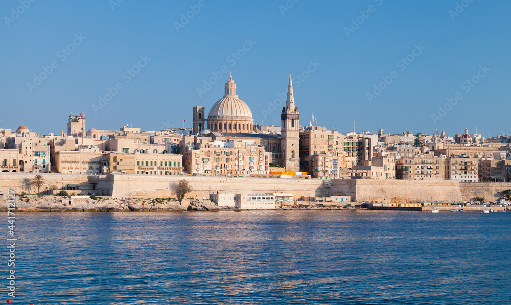 Valletta, Malta. Coastal view on a sunny summer day