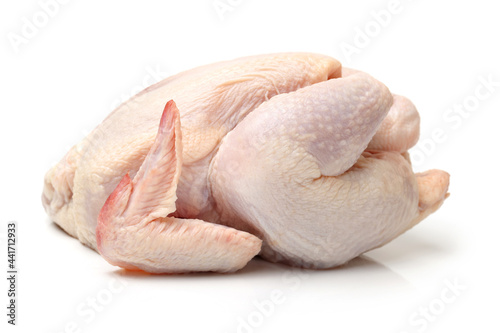 raw chicken isolated on white background
