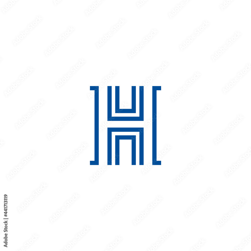 Modern letter H. Business logo design.
