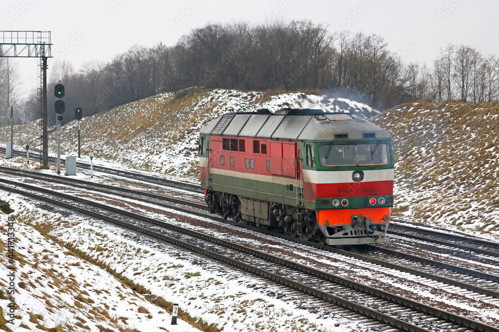 Fototapeta premium passenger transportation by rail 