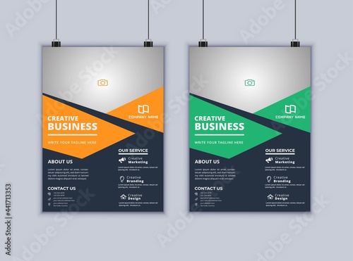 Corporate business flyer template vector. Modern business flyer design. Creative flyer design. 2 page flyer design.