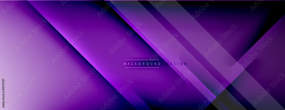 Abstract background - lines composition created with lights and shadows. Technology or business digital template. Trendy simple fluid color gradient abstract background with dynamic