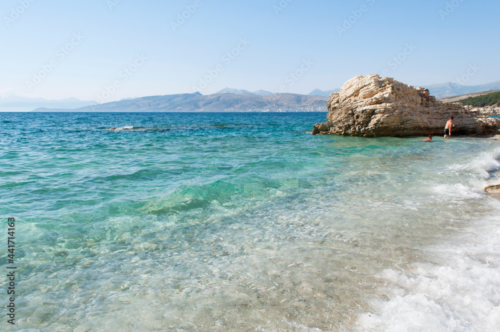 Beautiful Beach and Seascape. Ksamil, Albania