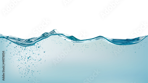 Seething wave with bubbles. vector illustration