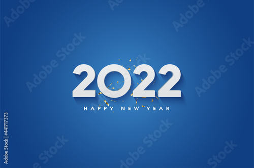 Happy new year 2022 background illustration.