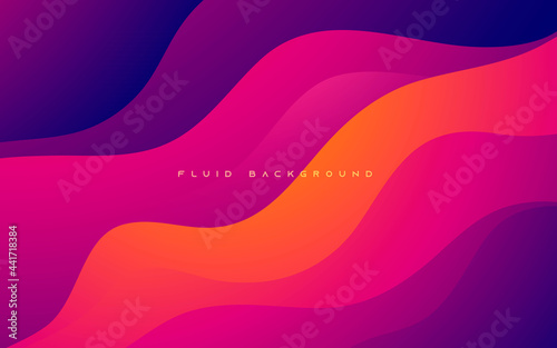 Colorful wavy gradient shape abstract background