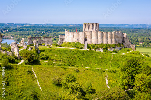 Photos General view of the inner wall and keep of Château-Gaillard medieval fortified c