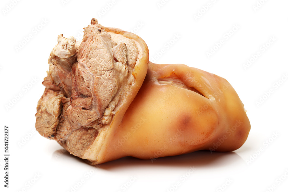 cooked pork (leg) isolated on white background cooked pork (leg) isolated on white background