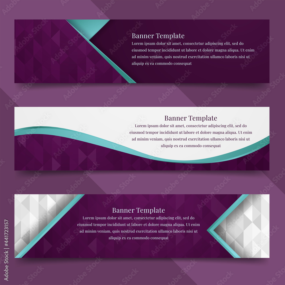 Fototapeta premium set abstract banner template design with luxury and elegant