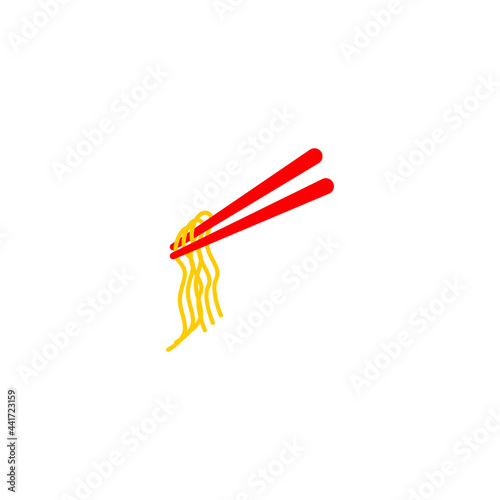 noodle logo icon design template