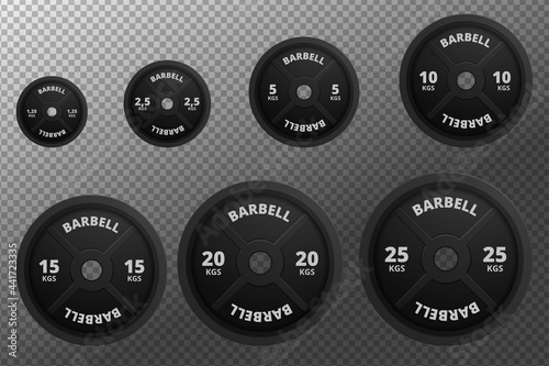 Realistic 3d Detailed Barbell with Plates