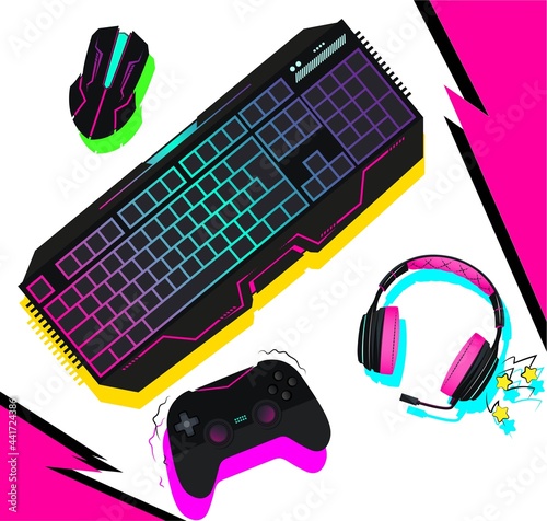 A colofrul gaming set