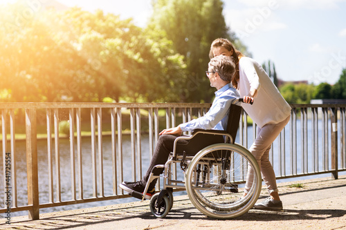 Принти на полотні Senior Care And Wheelchair Transport