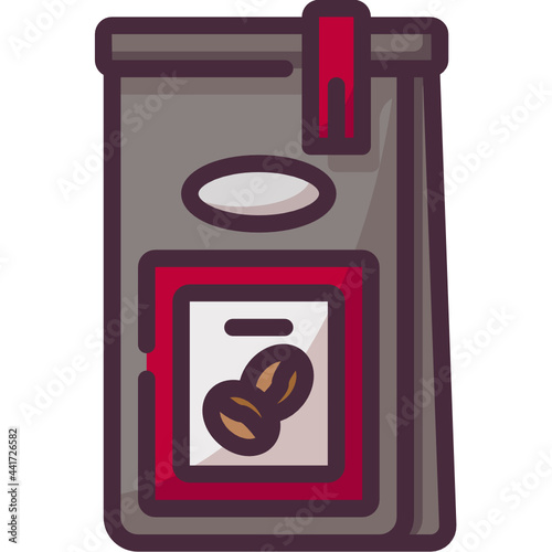 coffee bag line icon