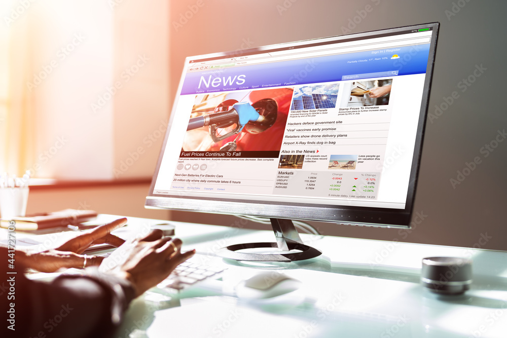 Black Woman Watching News Online Black Woman Watching News Online