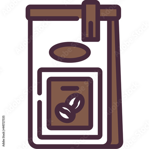 coffee bag one color icon