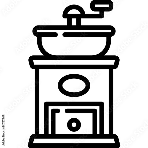 coffee grinder line icon