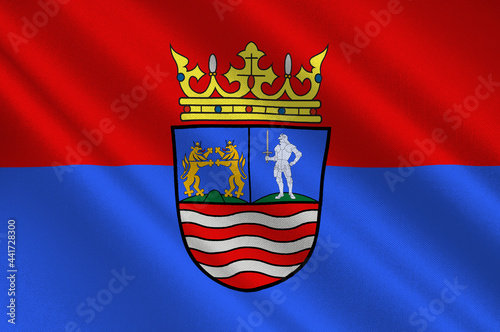Flag of Gyor-Moson-Sopron County in Hungary photo