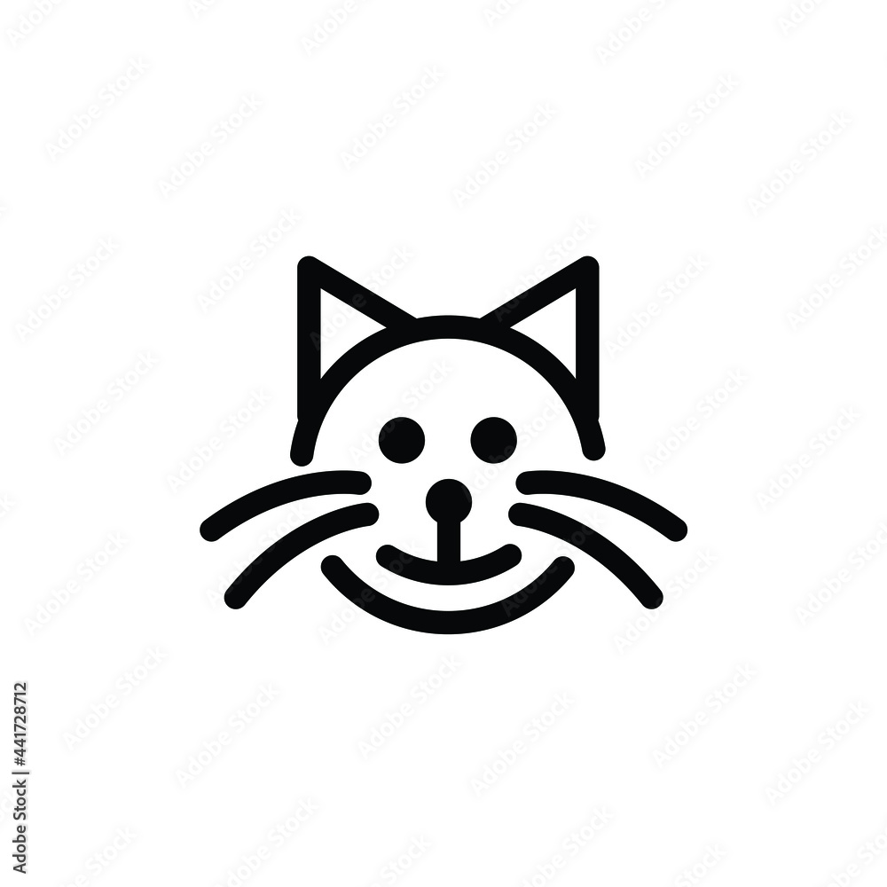 cute cat kitty kitten simple flat logo design illustration cute cat kitty kitten simple flat logo design illustration