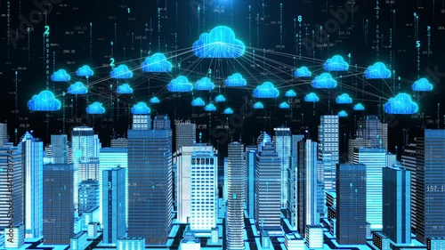 
Cloud computing big data Internet smart city technology Cloud Service Center photo