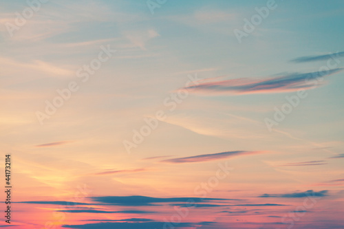 Beautiful cloudscape at sunrise © lijphoto