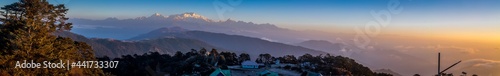 Panoramic view of Kanchenjunga from Sandakphu, West Bengal, India