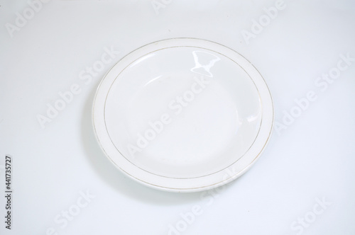 white plate isolated on white background 