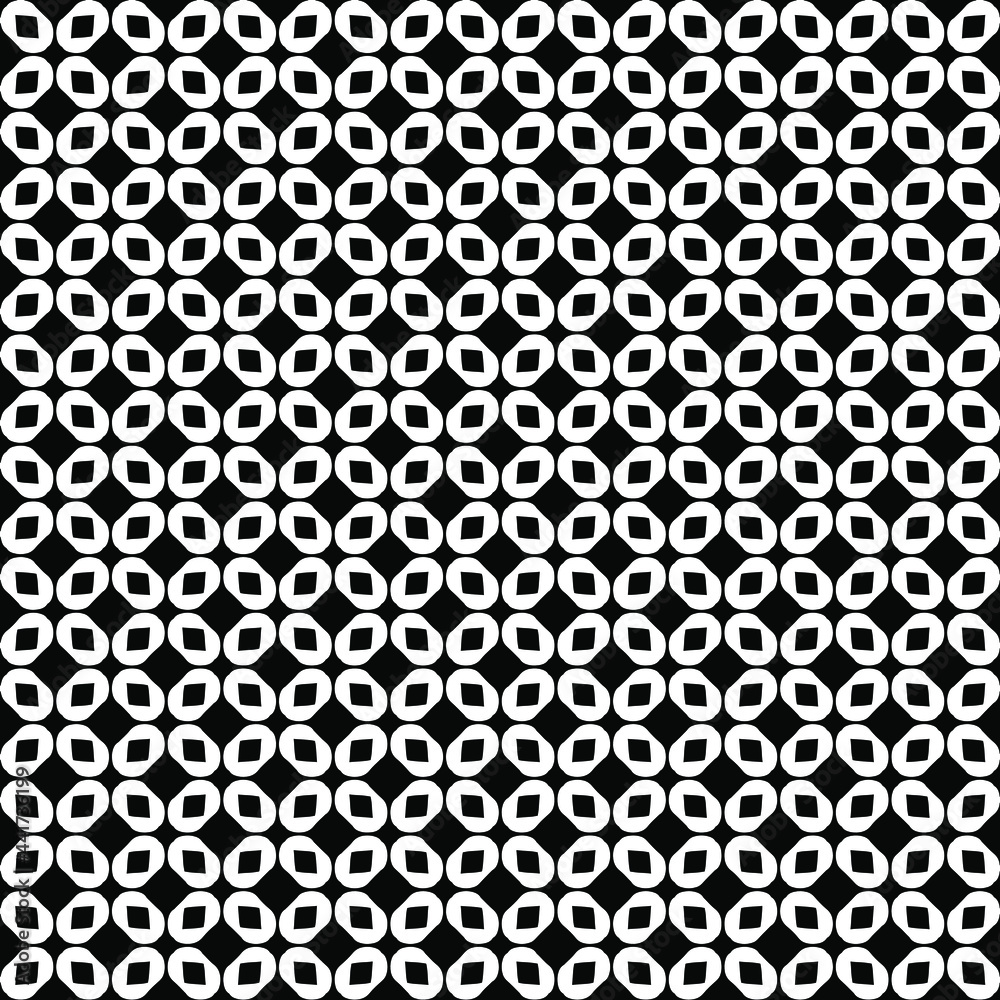 floral seamless pattern background.Geometric ornament for wallpapers and backgrounds. Black and white pattern.  Black and white colors. big texture.