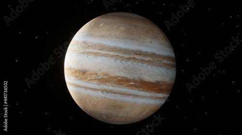 Near view of Jupiter or a gas planet