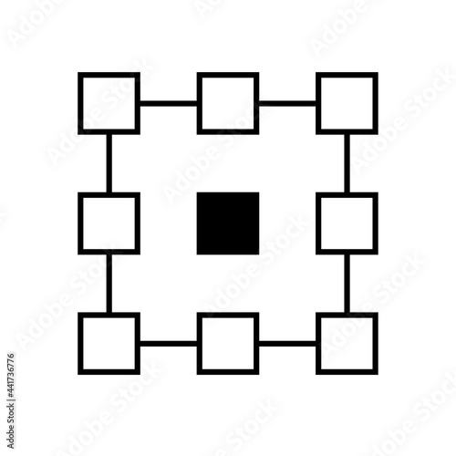 align center icon on white background. flat style.