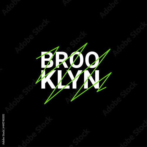 Brooklyn writing design, suitable for screen printing t-shirts, clothes, jackets and others
