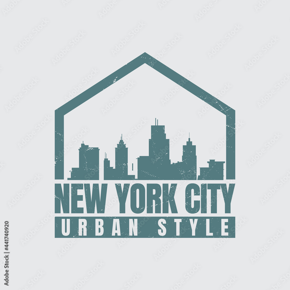 Fototapeta premium Vector illustration of letter graphic, New york city, perfect for designing t-shirts, shirts, hoodies etc.