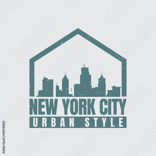 Vector illustration of letter graphic  New york city  perfect for designing t-shirts  shirts  hoodies etc.