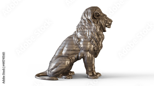 Fototapeta Naklejka Na Ścianę i Meble -  Sliced Lion Sculpture