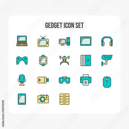 icon gedget outline color style