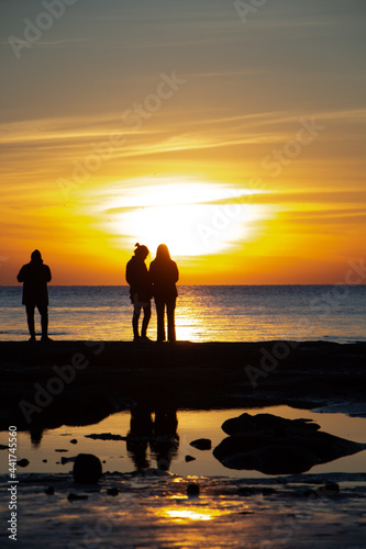 sunset on the beach