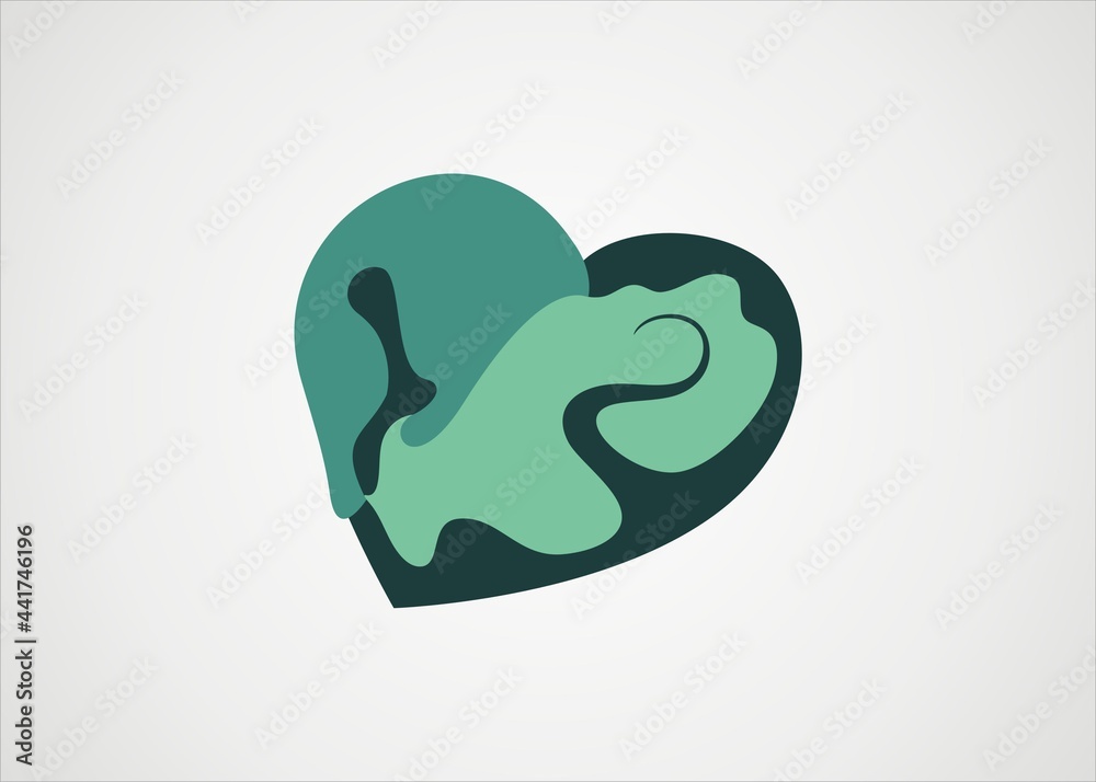 Hart logo green vector image Hart logo green vector image
