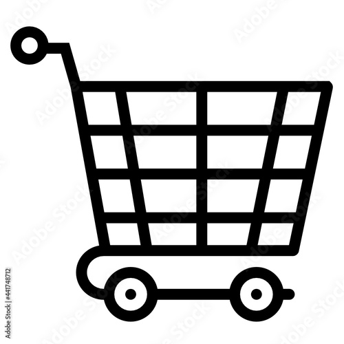 shopping cart line icon