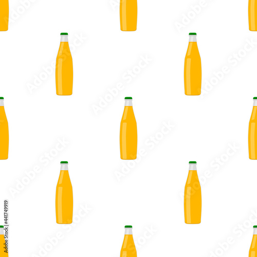 Illustration on theme seamless beer glass bottles with lid for brewery