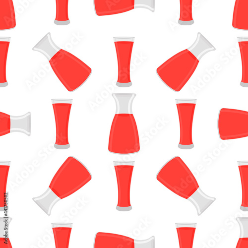 Illustration on theme colored lemonade in glass jug